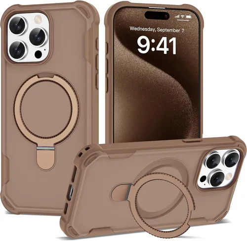 Miniatura 8 de Funda compatible con iPhone 12 y 12 Pro de 6.1 pulgadas con soporte de anillo magnético [protección militar contra caídas] [compatible con MagSafe]