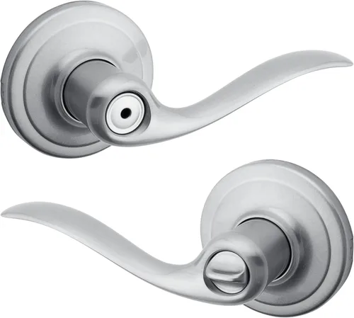 Miniatura 32 de Kwikset Tustin Manija de Puerta de Paso Interior, Palanca para Puertas de Armario y Pasillo, Palanca de Manija Reversible Sin Bloqueo, Bronce Bronce