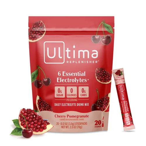 Ultima Replenisher - Bebida de electrolitos en polvo vegana, endulzada naturalmente y sin OMG, bebida hidratante adecuada para dieta cetogénica,
