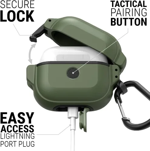 Miniatura 4 de Catalyst Funda de protección total para AirPods de 3ª generación, funda impermeable de 330 pies para AirPods 3, funda a prueba de golpes