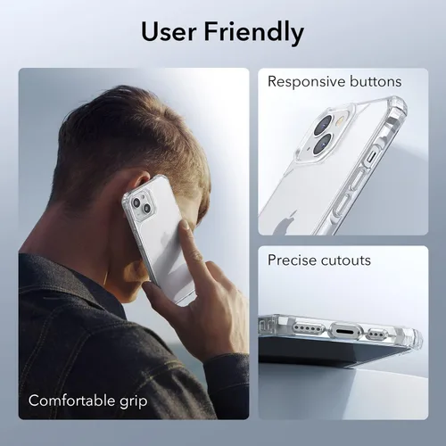 Miniatura 7 de ESR Funda para iPhone 14/iPhone 13, protección de grado militar con esquinas que absorben los golpes, parte trasera acrílica resistente a