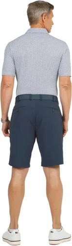 Miniatura 4 de IBKUL Polo de manga corta para hombre con protección solar UPF 50+ Icefil Cooling Circle Grid Print 94150 (ajuste moderno)