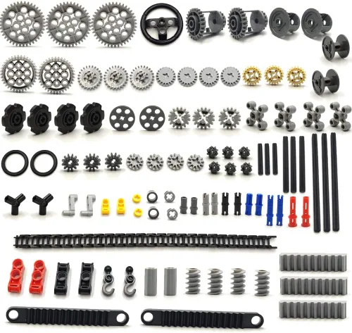 Miniatura 7 de dspitwod Piezas Técnicas Vigas Ejes Conectores Ladrillos Juegos - 420 Piezas, Vigas de Brazos de Elevación Marco para Juguetes de Bloques
