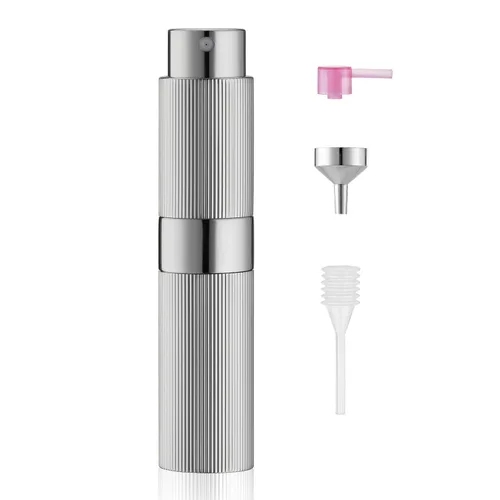 Miniatura 10 de LISAPACK Botella atomizadora de perfume de 0.3 fl oz, 1 pulverizador de colonia de viaje recargable, mini dispensador de perfume portátil vacío Rosa