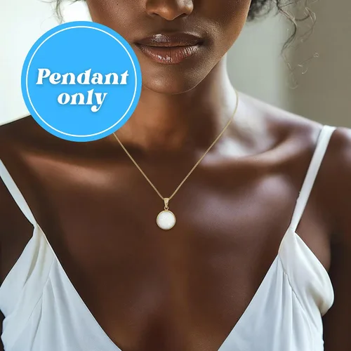 Miniatura 3 de Collar de Piedras Preciosas de Oro de 14K para Mujer - Collares de Oro Sólido - Collar con Colgante de Oro - Collar Llamativo de Oro para Mujer