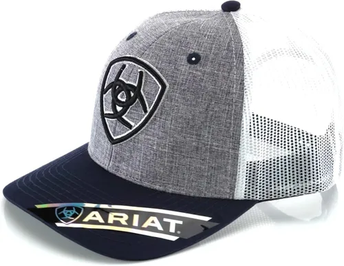 Miniatura 5 de ARIAT Sombrero de malla ajustable con logotipo bordado para hombre