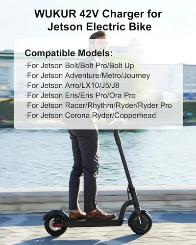 Miniatura 2 de WUKUR Cargador de 42 V para bicicleta eléctrica Jetson compatible con Jetson Electric Scooter Bolt/Bolt Pro/Adventure/Metro/Journey/LX10/J5/J8