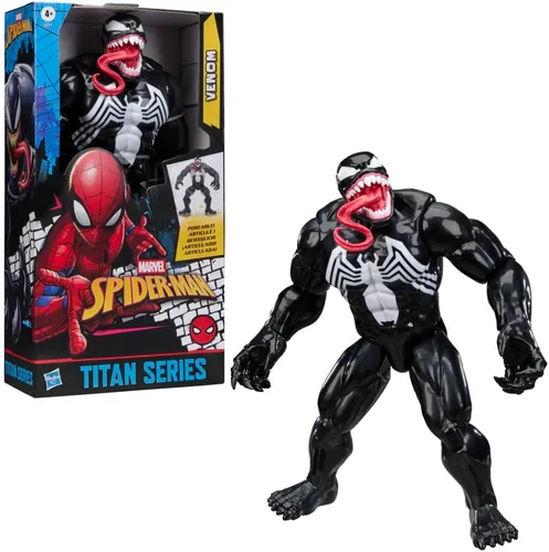 Miniatura 3 de Marvel Spider-Man Titan Series Venom Deluxe figura de acción, juguetes de superhéroes a escala de 12 pulgadas (11.8 in) para niños a partir de 4 años