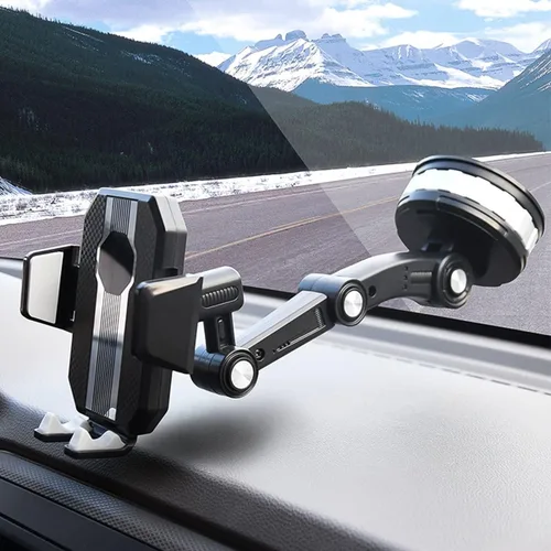 Miniatura 6 de Soporte de teléfono para automóvil, soporte de teléfono mejorado giratorio de 360° con ventosa para salpicadero, parabrisas, universal para iPhone