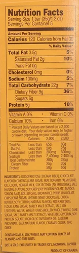 Miniatura 2 de 2 Cajas Trader Joe's - Barras de granola enroladas y chispas de chocolate, 0.32 oz de fibra