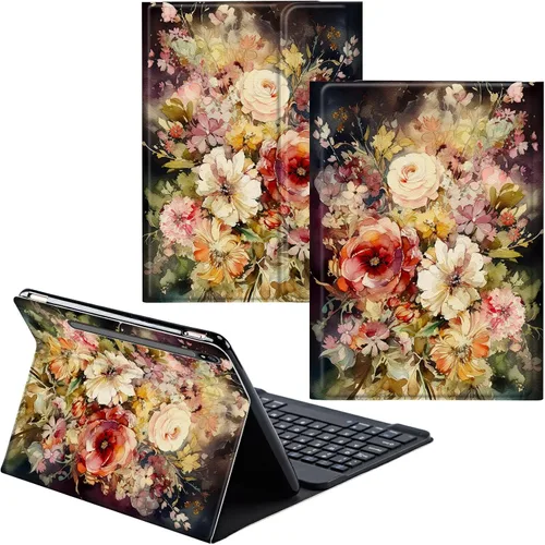 Miniatura 74 de Para Samsung Galaxy Tab S6 Lite Funda 2022/2020 Teclado Inalámbrico Desmontable Y Cubierta De Soporte De Cuero PU Funda Protectora Para Samsung