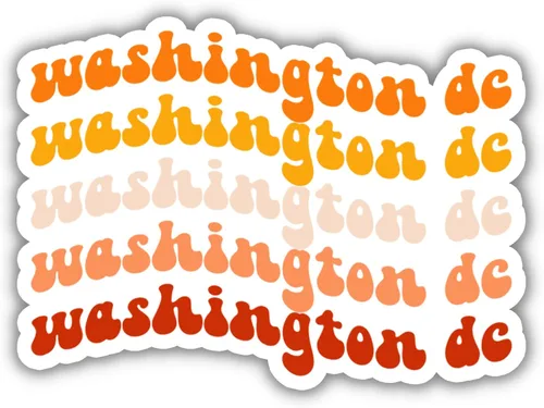 Miniatura 5 de Washington D.C. Retro Travel Sticker, Multiple Colors, Vinyl Laptop, Water Bottle, Planner Journal Sticker, Places I've Been, Luggage Decal (Amalfi)