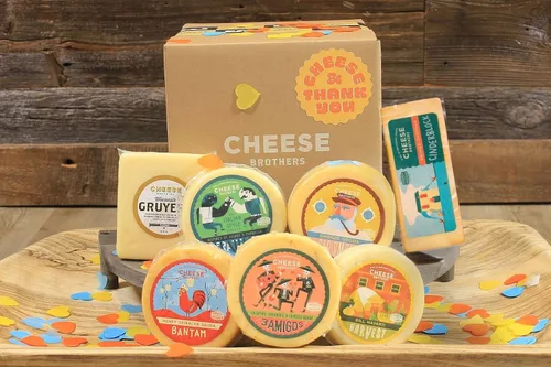 Miniatura 26 de Caja de regalo de Cheese Bros. Brotherhood Fresco de Wisconsin Surtido de Gouda, Havarti, Mozzarella y Fratello Gran idea de regalo de comida