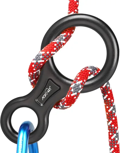 Miniatura 10 de Rescate Figura 8 Descender Equipo de descenso Equipo de descenso 35KN/7,716.2 lbs 7075 Aleación de aluminio Placa de aparejo para escalada Belaying
