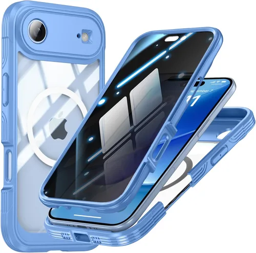 Miniatura 16 de TOPF&B Funda de privacidad para iPhone 17 Pro Max, compatible con MagSafe, funda magnética para iPhone 17 Pro Max, protector de pantalla de Negro