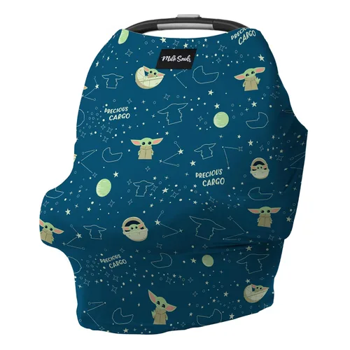 Miniatura 10 de Milk Snob Funda original 5 en 1 de Star Wars, Precious Padawans, privacidad para lactancia, asiento de coche de bebé, portabebés, carriola, silla