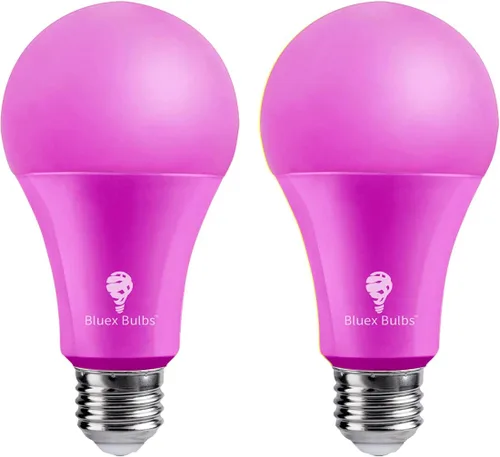 Miniatura 11 de Bluex Bombillas 6 Pack A21 LED Luz Negra, 16 W (equivalente a 120 W) E26 Luz Negra Nivel 385-400nm, Pintura Corporal, Luz LED de Fiesta que Brilla