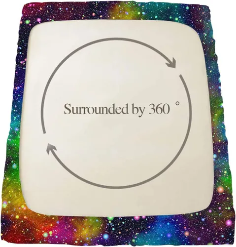 Miniatura 5 de Juego de sábanas bajeras de galaxia para niñas y niños, 2 piezas, 1 sábana de bolsillo profundo con 1 funda de almohada de microfibra sin arrugas