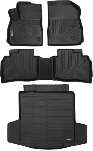Miniatura 40 de HAFIDI® - Tapetes para auto con almacenamiento debajo del asiento, para todo clima, antideslizantes, de elastómero termoplástico, para la primera