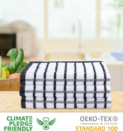 Miniatura 549 de Urban Villa Toallas de cocina 100% algodón para cocina (juego de 6) 20"x30" toallas de cocina altamente absorbentes, juego de ropa de cocina