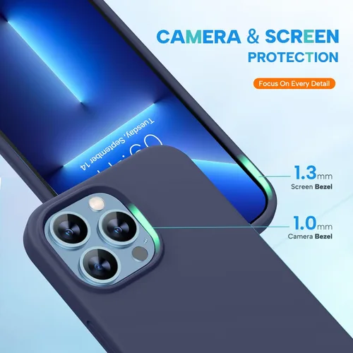 Miniatura 6 de Miracase - Funda diseñada para iPhone 13 Pro Max con protector de pantalla, [forro interior de microfibra suave antiarañazos], funda protectora