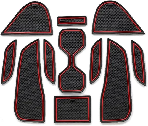 Miniatura 14 de Great-luck Accesorios para el interior del automóvil, tapete de almacenamiento para puerta, tapete para portavasos, tapete antideslizante a prueba