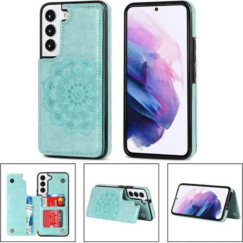 Miniatura 5 de Asuwish Funda compatible con Samsung Galaxy S22 Plus 5G y protector de pantalla de vidrio templado, soporte para tarjeta celular, ranuras