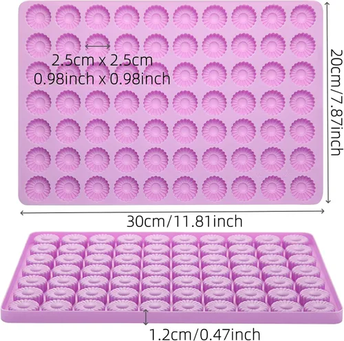 Miniatura 9 de Moldes de silicona para dulces con raspador de silicona margarita y moldes de chocolate