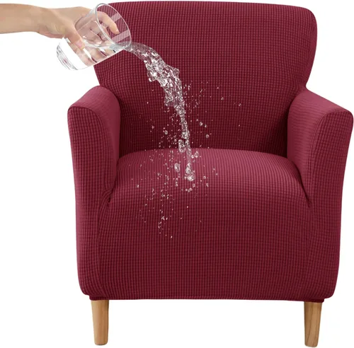 Miniatura 52 de CRFATOP - Funda elástica para sillón de mediados de siglo moderno de 1 pieza, fundas de silla de acento de jacquard con brazos, fundas de silla