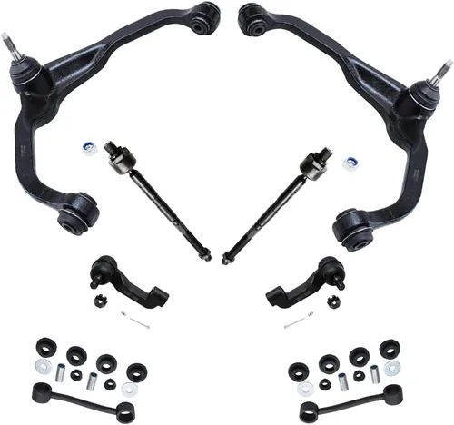 Miniatura 342 de Detroit Axle - Kit de brazos de control de extremo delantero de 8 piezas para Dodge Dakota 00-04, Durango 00-03, 4 brazos de control superior e