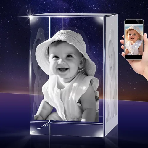 Miniatura 10 de Foto de cristal 3D, regalo personalizado para mujeres, hombres, mamá, papá, pareja, imagen personalizada en marcos de fotos de cristal, regalo
