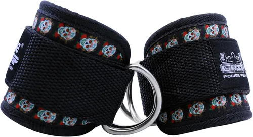 Miniatura 11 de Correas de tobillo para máquinas de cable con doble anillo en D, puños de neopreno premium ajustables para mejorar piernas, abdominales y glúteos