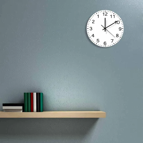 Miniatura 3 de The Geeky Days Reloj de correr hacia atrás de 12 pulgadas, números de Arabia, funciona con pilas, cuarzo silencioso, antiagujas del reloj, inversa