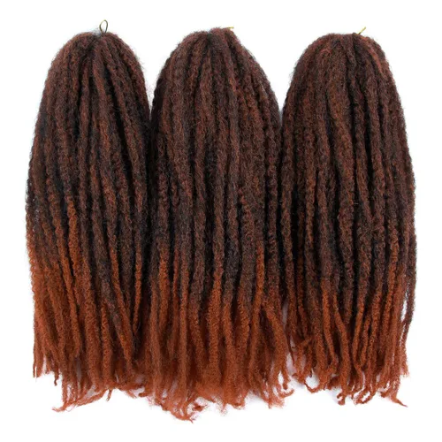Miniatura 38 de Cabello trenzado Marley Twist de 18 pulgadas, extensiones sintéticas suaves, esponjosas y versátiles para estilos de aspecto natural, perfecto