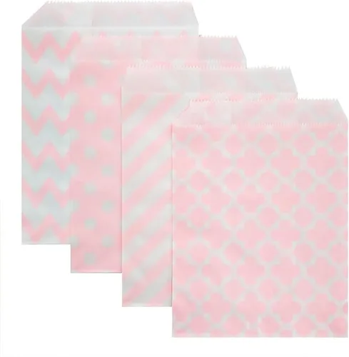 Miniatura 23 de KEYYOOMY 100 bolsas amarillas para bufé de dulces, pequeñas bolsas de galletas, bolsas de papel de lunares para bodas, fiestas de cumpleaños