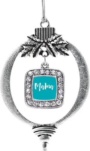 Miniatura 34 de Inspired Silver - Nana púrpura - Adorno de Navidad plateado - Adorno cuadrado para árbol de Navidad con circonita cúbica - Decoración colgante