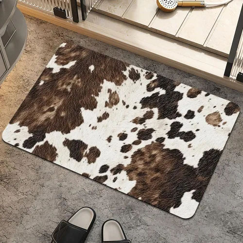 Miniatura 28 de Alfombra de baño, diseño abstracto de mármol azul y dorado, antideslizante, de secado rápido, súper absorbente, delgada, para debajo de la puerta