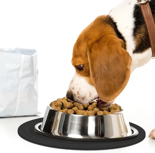 Miniatura 4 de Tapete de silicona de 3 piezas de comida para mascotas para perros y gatos, mantel individual para evitar el desbordamiento de alimentos y agua