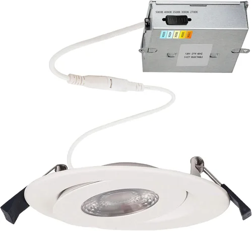 Miniatura 9 de WAC Lighting Lotos - Luz LED empotrable redonda ajustable de 2 pulgadas, 3000K blanco cálido, 6W, 530 lúmenes, clasificación IC hermética, 120V-277V