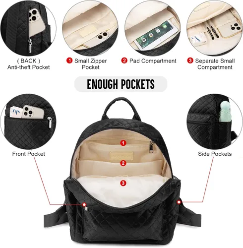 Miniatura 2 de LOVEVOOK Mini mochila pequeña y linda mochila de moda para niñas y mujeres