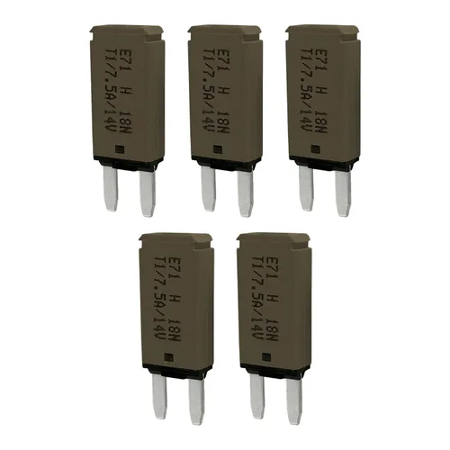 Miniatura 24 de Mini ATM Auto Reinicio 5 Amperios Disyuntor de Circuito Fusible para Protección de Batería de Audio Automotriz Marina RV Coche Camión (T1) Reinicio