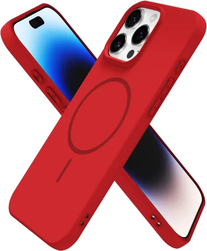 Miniatura 93 de oakxco Funda de silicona Mag Safe para iPhone 17 Pro Max, funda magnética delgada y fina compatible con carga inalámbrica MagSafe, bonita funda Negro