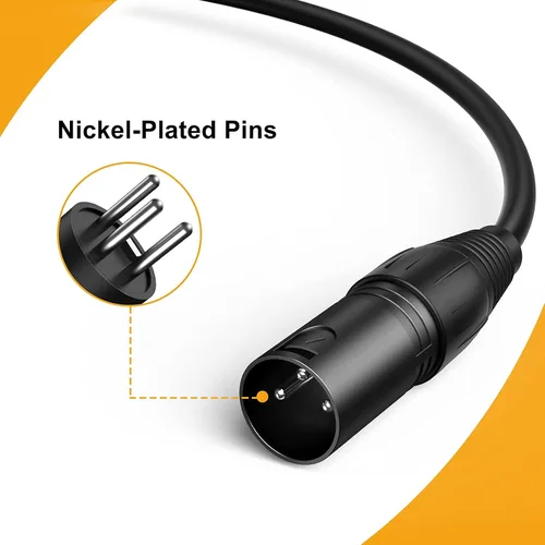 Miniatura 5 de CableCreation Divisor XLR equilibrado de 1 pie x 2 piezas, 2 x LR hembra a XL R macho, micrófono de 3 pines x L R Y cable de micrófono dividido 1