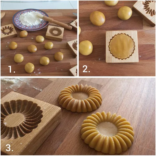 Miniatura 6 de Molde de Galletas de Madera Herramienta de Decoración de Galletas de Madera Moldes de Galletas 3D Molde de Hornear Gracioso Arte de Relieve Navidad