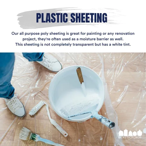 Miniatura 3 de Plasticplace Láminas de plástico transparente │ 4 mil │ 10'W x 100'H (1 rollo)