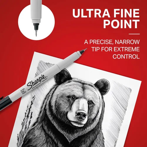 Miniatura 5 de Sharpie Marcador permanente, punta ultra fina, negro, 1 unidad