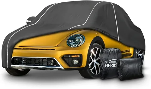 Funda impermeable para automóvil compatible con Volkswagen New Beetle 1998-2024 para todo tipo de clima, 6 capas, cubierta completa para automóvil