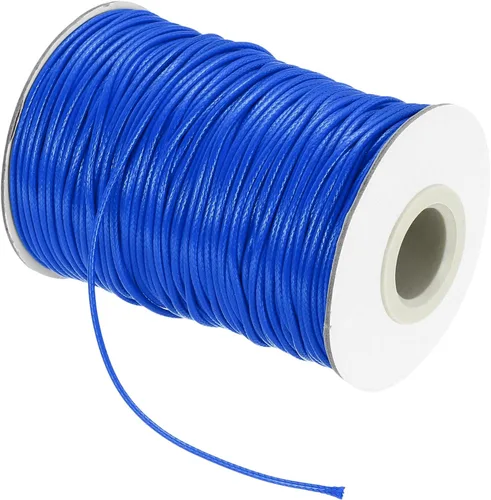 Miniatura 17 de MECCANIXITY Cordón encerado de poliéster encerado de 0.020 in, cuerda de cera de 175 yardas para hacer pulseras, collares, cuentas, joyería y Negro