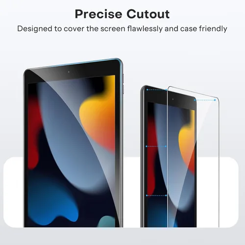 Miniatura 8 de OMOTON Paquete de 2 protectores de pantalla compatibles con iPad de 9ª, 8ª, 7ª generación (10.2 pulgadas, iPad 9/8/7, 2021 y 2020 y 2019) compatible