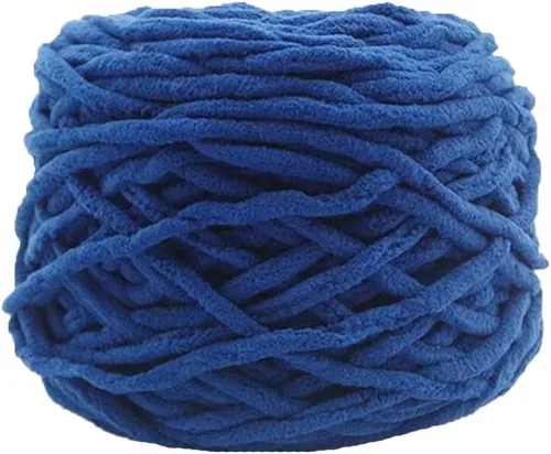 Miniatura 25 de Hilo de felpilla grueso y esponjoso, color negro, grueso, lavable, suave y cálido, hilo de punto a mano, hilo accesorio, 5.64 oz
